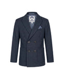 Navy Pinstripe Double Breasted Jacket