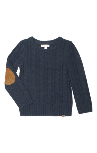 Navy Blue Fisherman Sweater