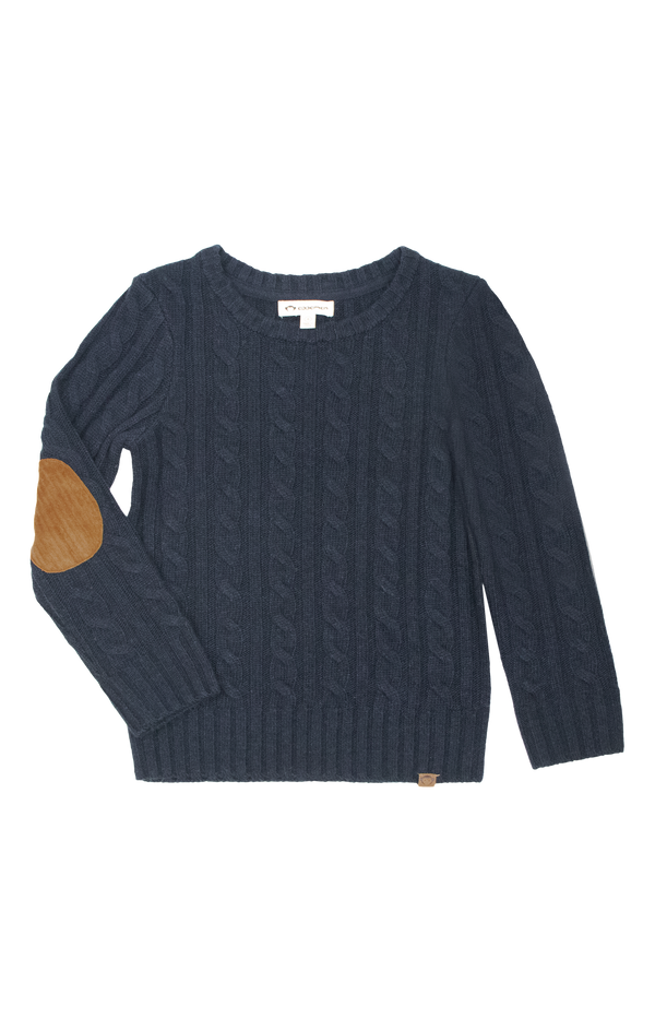 Navy Blue Fisherman Sweater