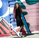 NNM Black Velour Circle Skirt