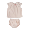 Pink Puff Sleeve Top & Bloomer Set