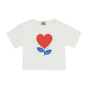 White Baby Heart Flower Coeur Tee