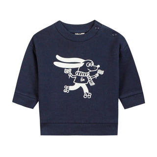 Baby Blue Lame Dog Crewneck