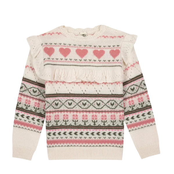 Pink and White Mignonne Sweater
