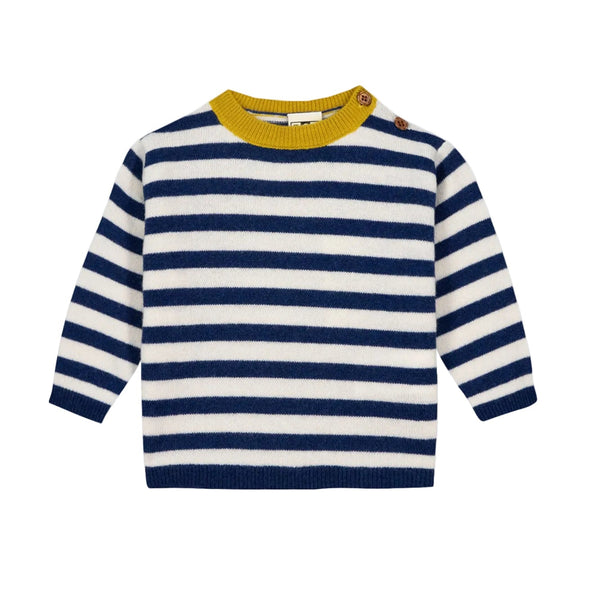 Baby Blue and White Striped Pepito Crewneck