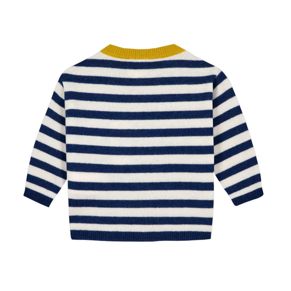 Baby Blue and White Striped Pepito Crewneck