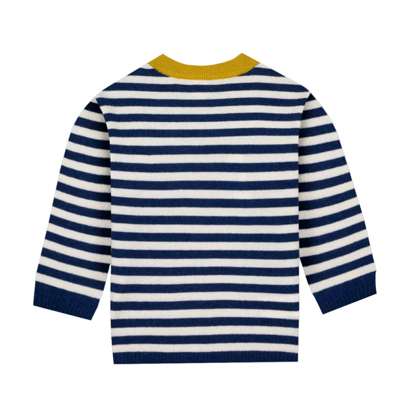 Blue and White Striped Pepito Crewneck