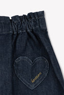 Dark Blue Denim Heart Douchka Skirt
