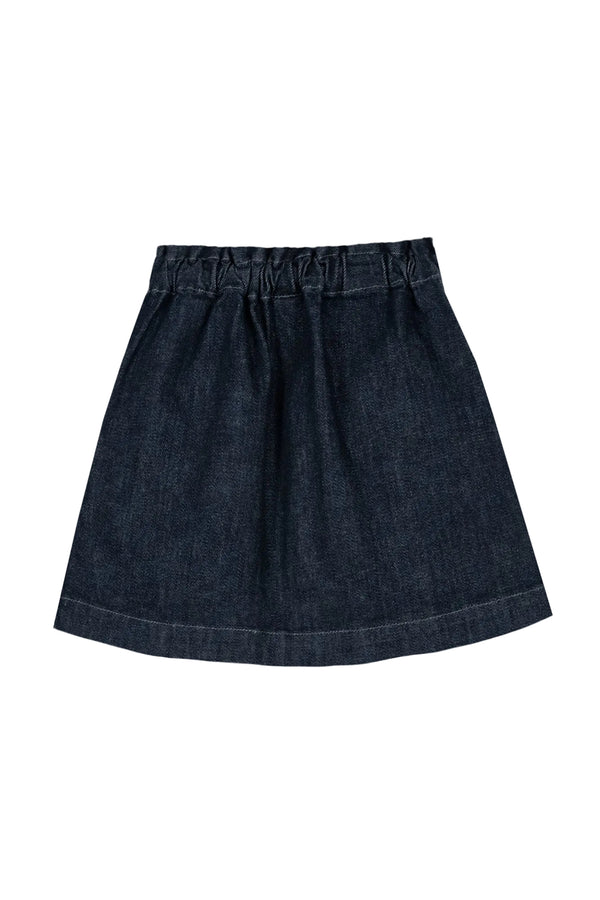 Dark Blue Denim Heart Douchka Skirt