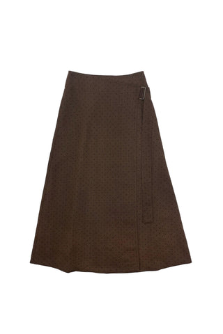 Brown Dotted Anges Skirt