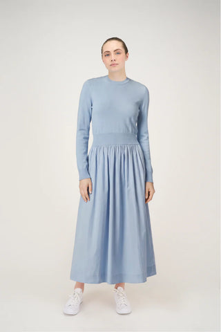 Blue Knit Top Nina Dress