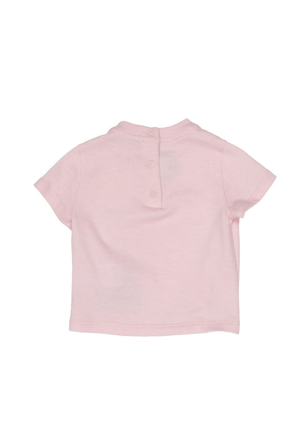 Pink Baby Short Sleeve Tee with Square FF
