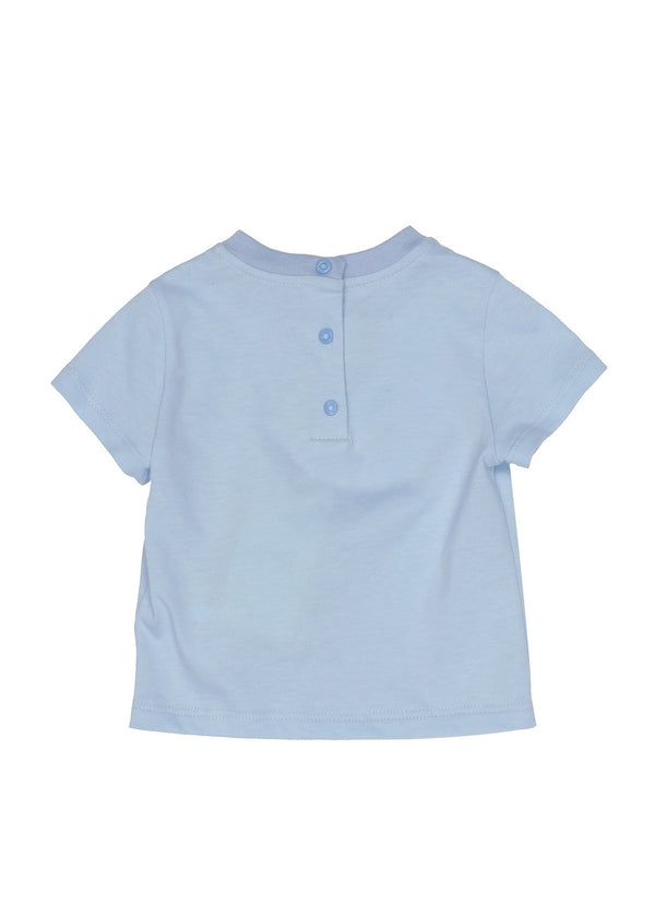 Light Blue Baby Short Sleeve Tee with Square FF