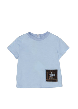 Light Blue Baby Short Sleeve Tee with Square FF