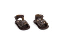Tobacco Baby Sandals with FF Detailed Bear