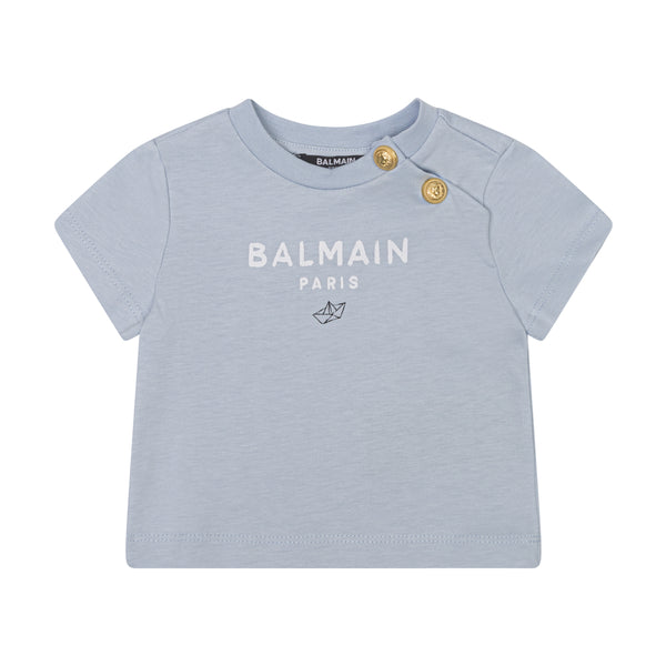 Blue Baby Balmain Logo Tee