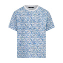 Blue Labyrinth Pattern Tee