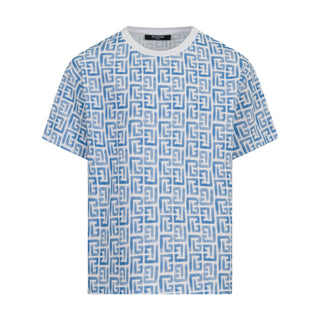 Blue Labyrinth Pattern Tee
