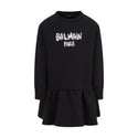Black with White Logo Mini Me Dress