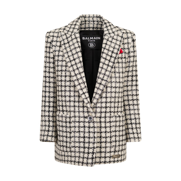 Black and White Mini Me Houndstooth Blazer