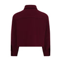 Maroon Pocket Button Up Top