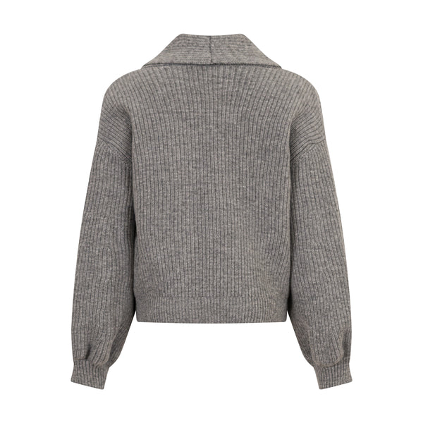 Grey Knit Cardigan