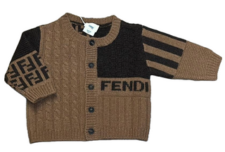 Baby Brown Cable Knit Cardigan