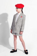 Black and White Mini Me Houndstooth Blazer