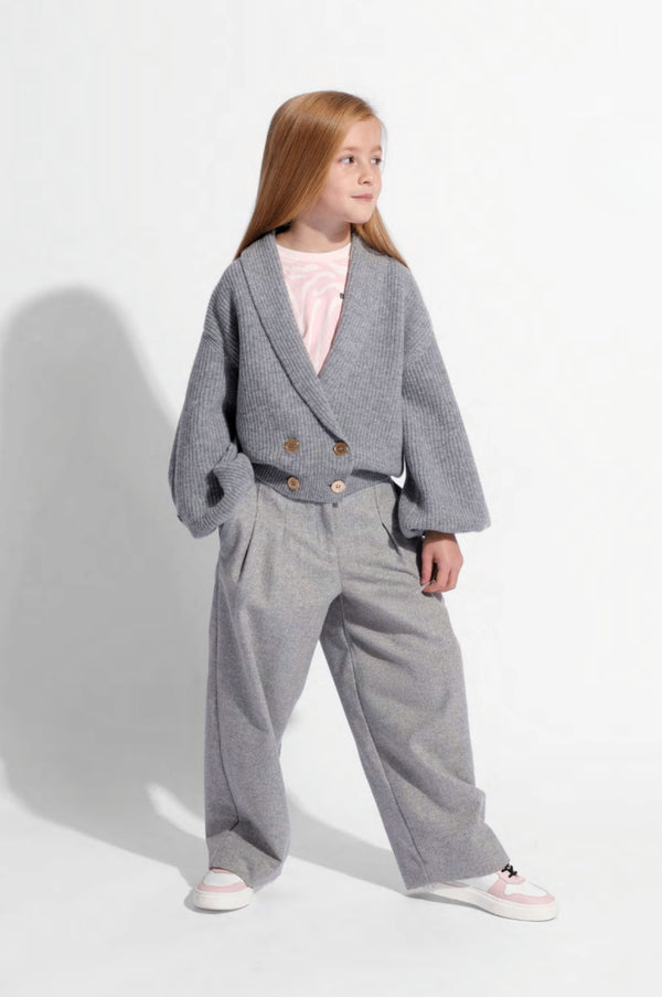 Grey Knit Cardigan
