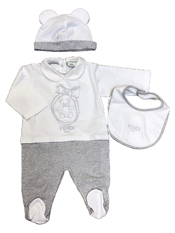 Baby White Footie Gift Set