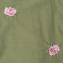 Green Embroidered Ditsy Roses Skirt