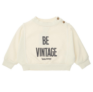 "Be Vintage" Off White Baby Sweatshirt