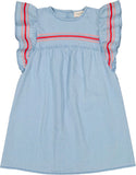 Light Blue with Red Trim Bettie Dress