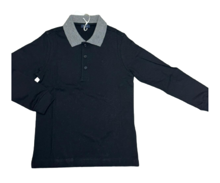 Black Contrast Collar Polo