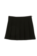 Black Pleated Skirt with Side Zip