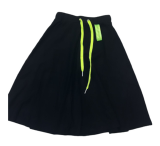 Black Skirt with Neon Drawstring