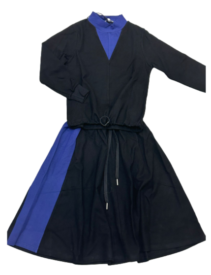 Black Skirt with Royal Blue Logo Side Stripe