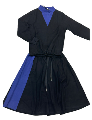 Black Sweatshirt with Royal Blue Contrast Neck