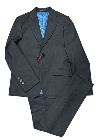 Black Textured Suit