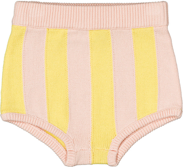 Yellow and Pink Colchique Stripe Knit Bloomer