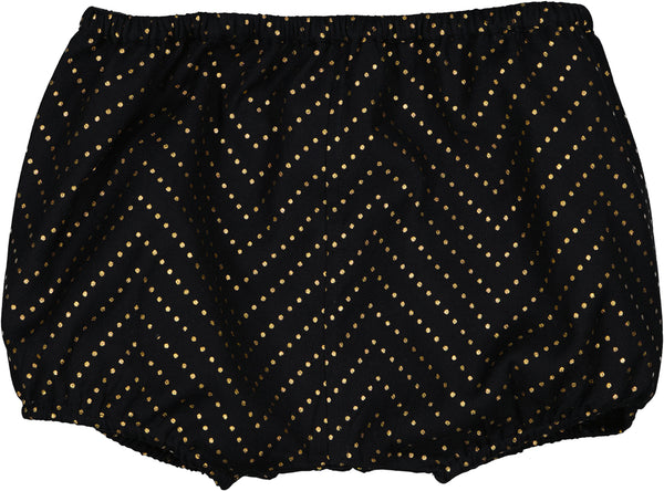 Black with Gold Dots Baby London Bloomer