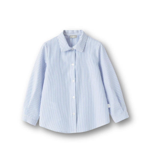 Blue LS Allover Stripes Shirt