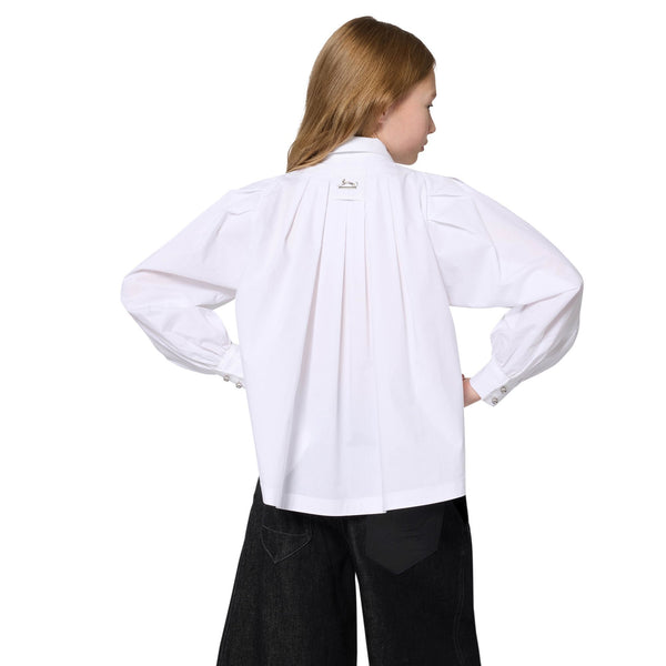 White with Rhinestone Chevron Blouse