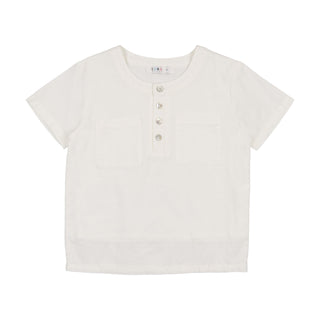 White Short Sleeve Pocket Shirt