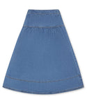 Blue Denim Maxi Skirt