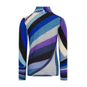 Blue Printed Turtleneck