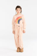 Light Pink Rainbow Shark Crewneck