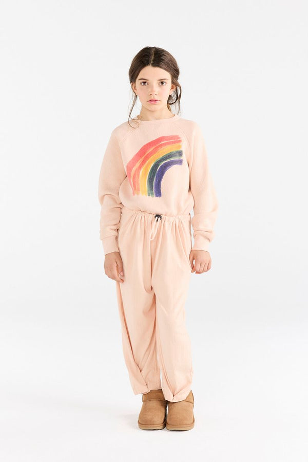 Light Pink Rainbow Shark Crewneck