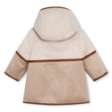 Stone Colorblock Hooded Sherling Coat