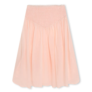 Pink Smocked Waist Maxi Skirt